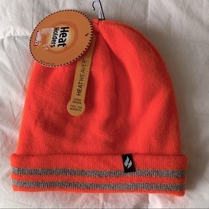 Thermal Lining Beanie Hat Highlighter Orange 3M